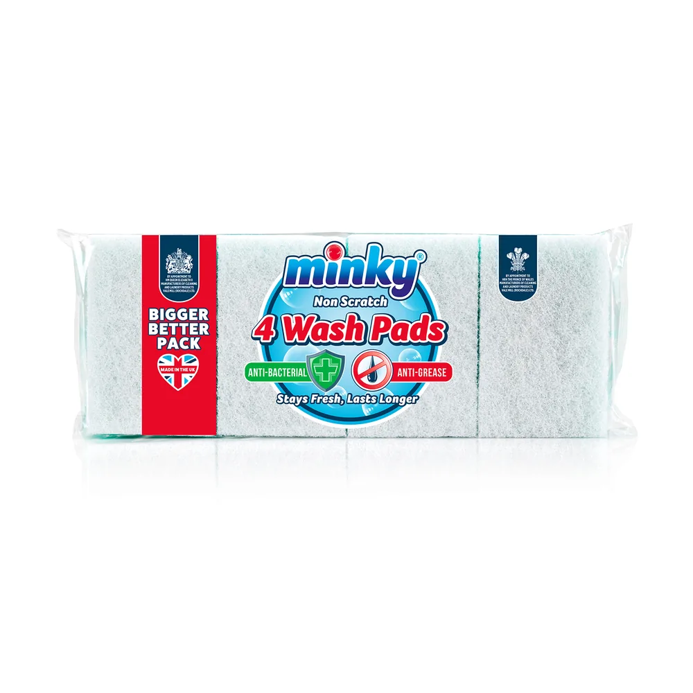 Minky non-scratch wash pad sponges 4 pack
